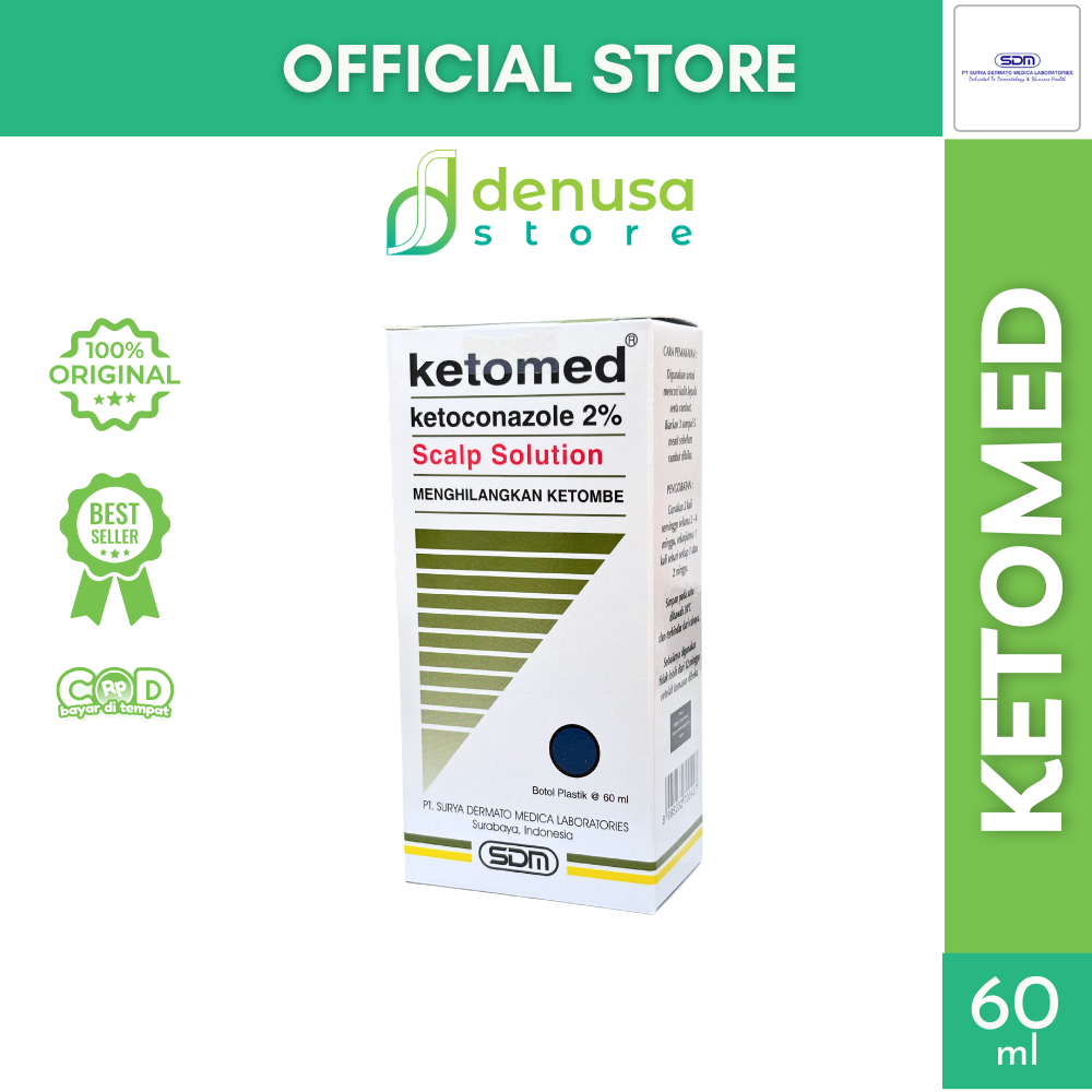 KETOMED Ketoconazole 2% Mengurangi Ketombe 60 ml | Scalp Solution untuk Mengatasi Infeksi Jamur Kuli