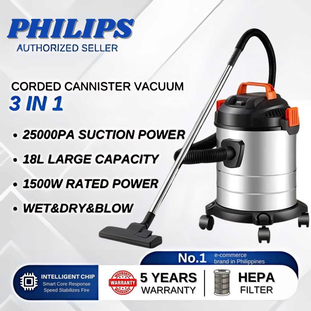 PHILIPS Vacuum Cleaner Vakum/Air Hisap/Blower Sedot Debu Basah Kering Vacum Blower Wet Dry Penyedot 