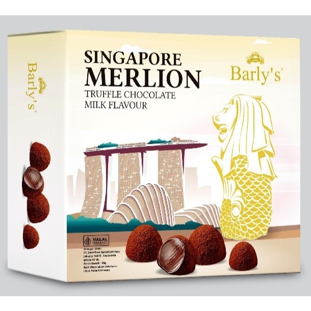 Barly's Singapore Merlion Truffle Chocolate Milk 50gr Coklat Halal Premium