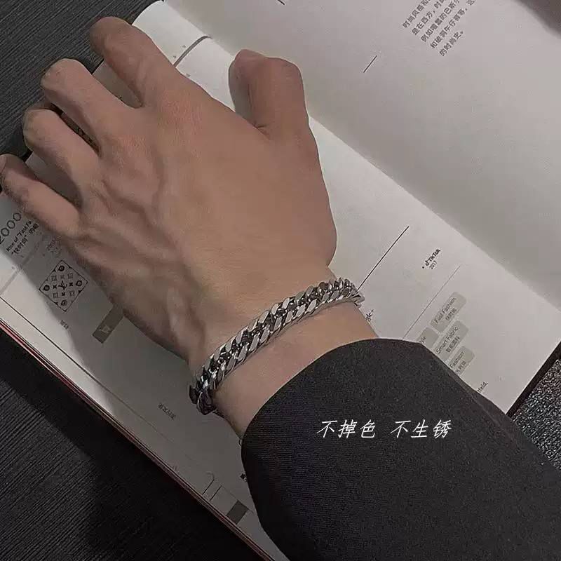 Gelang Sisik Pria Silver Titanium / Gelang Wanita Titanium / Gelang Anti Karat / Gelang Fashion / Ge