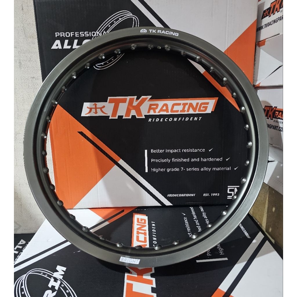 VELG TK BRIGHT 17 X 185 WARNA HOLE 36 TITANIUM