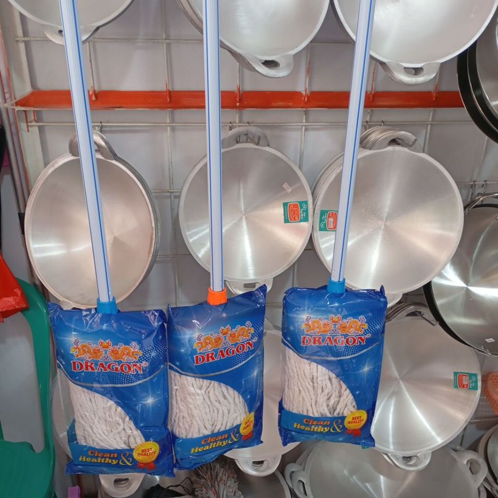 PELAN LANTAI DRAGON UKURAN BESAR 18 CM 100% ORIGINAL(INCLUDE GAGANG) / Kain pel Dragon / Pelan lanta