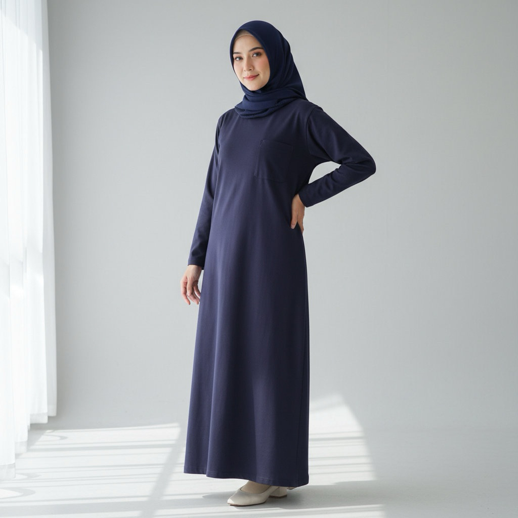 Abaya / Gamis / Dress Harian / Dres Kaos Katun