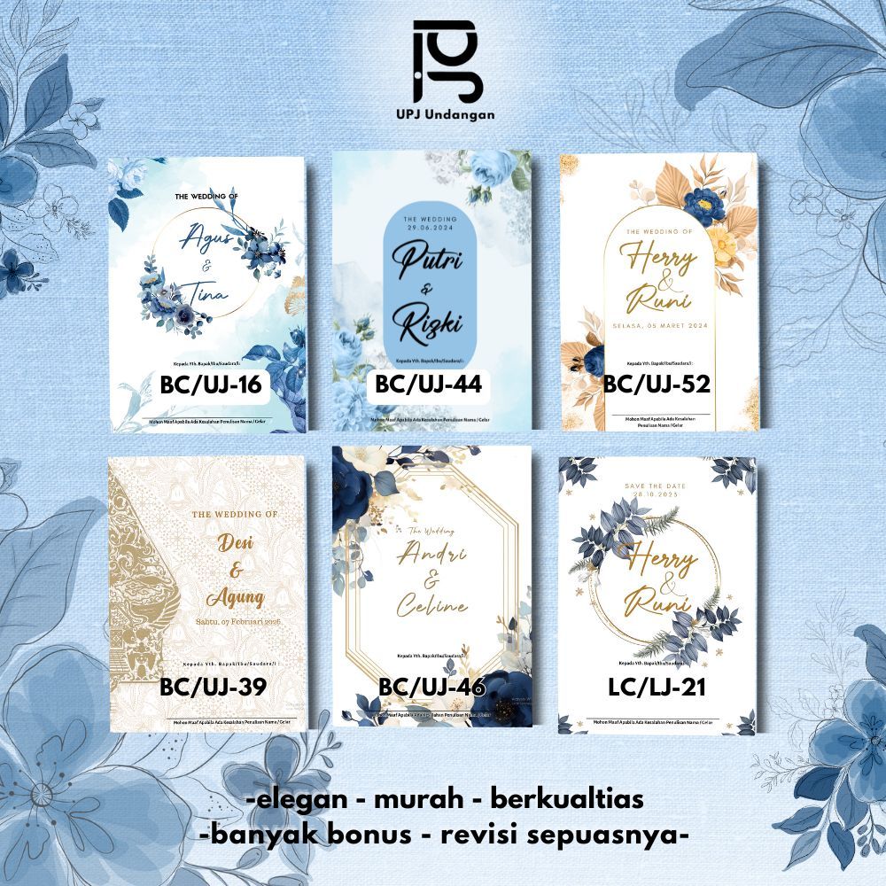 Undangan Pernikahan BC Gramatur 160 Lipat Dua Lipat Tiga | Undangan khitanan | kartu Undangan Pernik