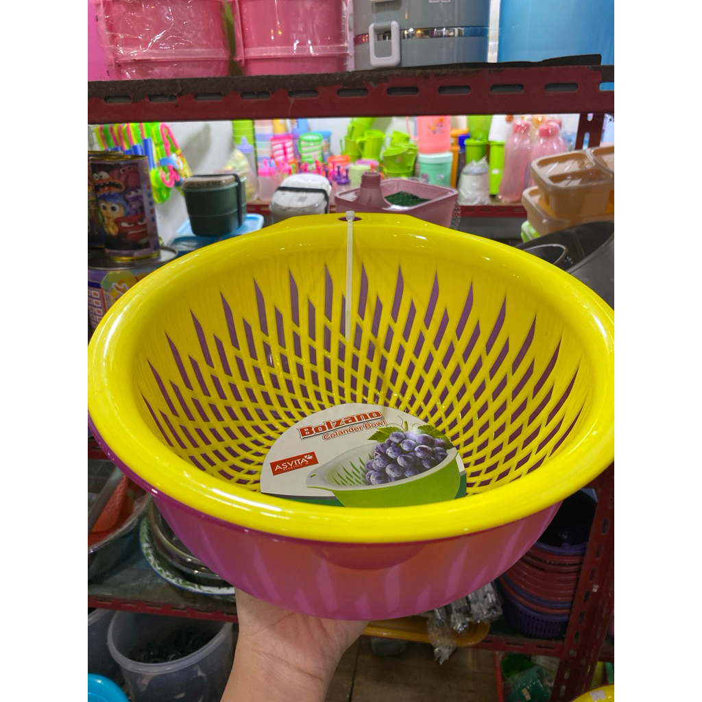 Bowl Baskom Set Cuci Sayur - Saringan dan Bowl