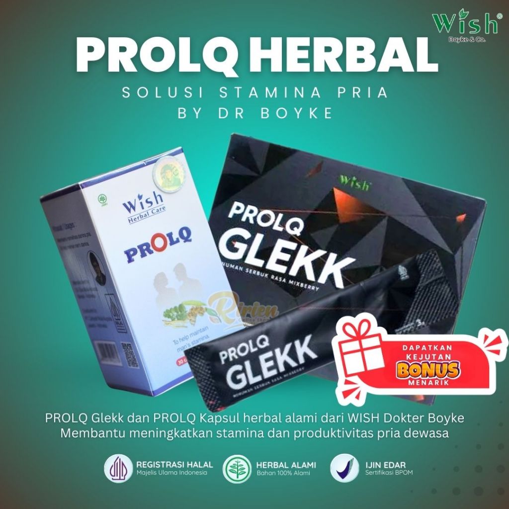 Wish Paket Pengobatan Ejakulasi ProLq Kapsul 30 kapsul dan ProLq Glekk 10 Sachet