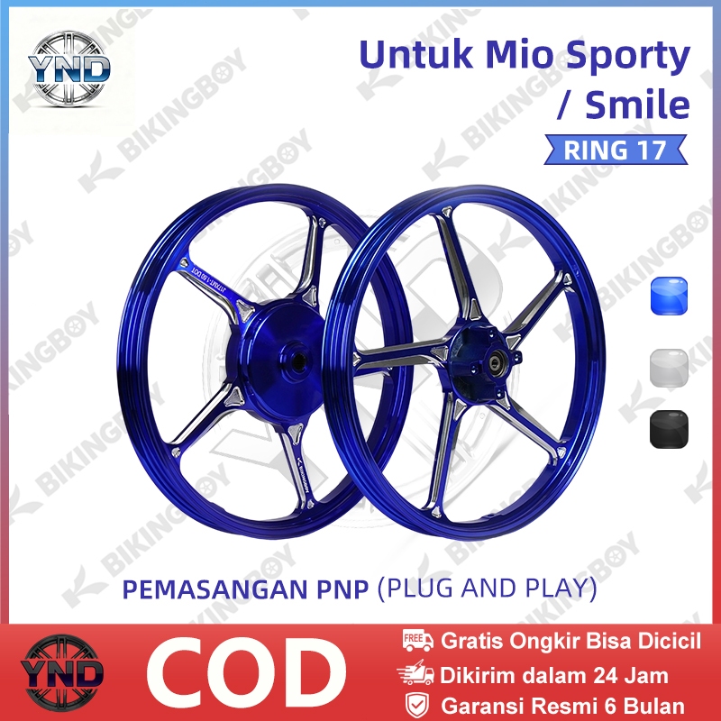 Velg Racing BIKINGBOY Ring 17 untuk Yamaha Mio Sporty / Mio Smile | Ukuran 1.4*17 F & 1.6*17 R | Vel
