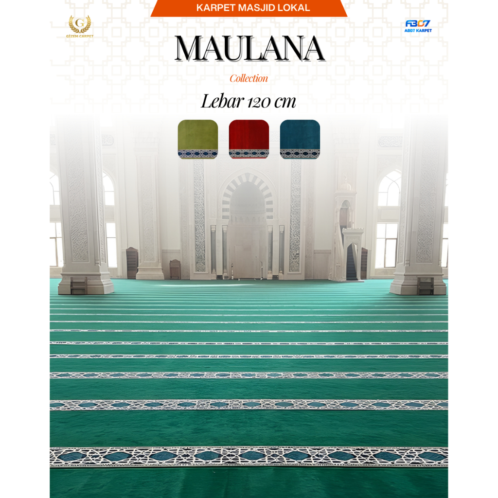 Karpet Masjid | Maulana | Kwalitas Premium - Lebar 120 cm