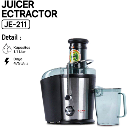 MASPION Juice Extractor Blender - Stainless Steel 1.1 Liter | JE211