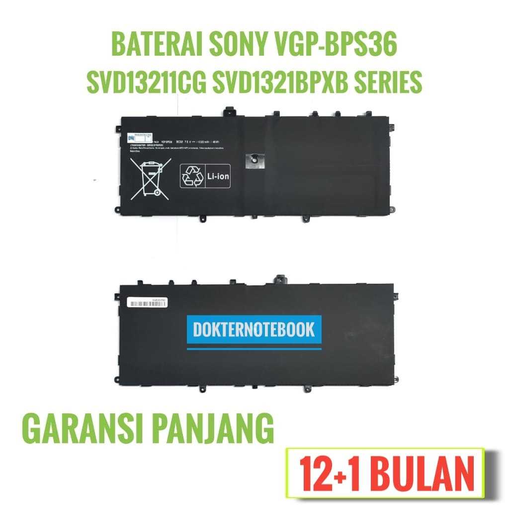 BATERAI BATTERY S0NY VAIO ULTRABOOK VGP-BPS36 BPS36 BPS 36 DUO 13 Rental Touch 13.3 INCH SVD132 SVD1