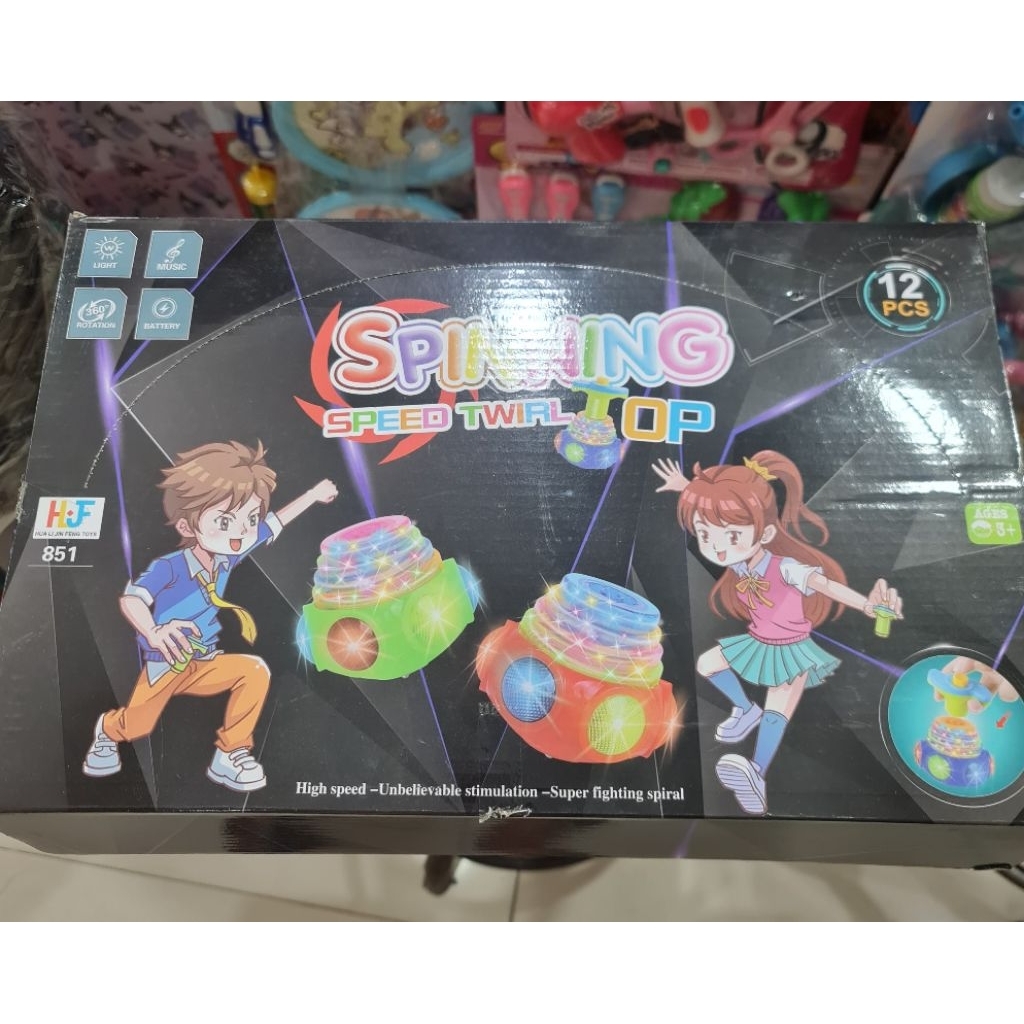 MAINAN GASING GASING MENYALA GASING BOLA UFO