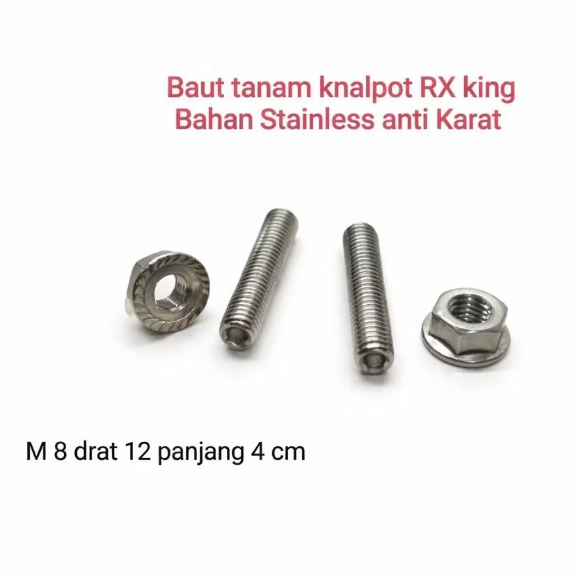 BAUT TANAM KNALPOT RX KING PLUS MUR BAHAN STAINLESS