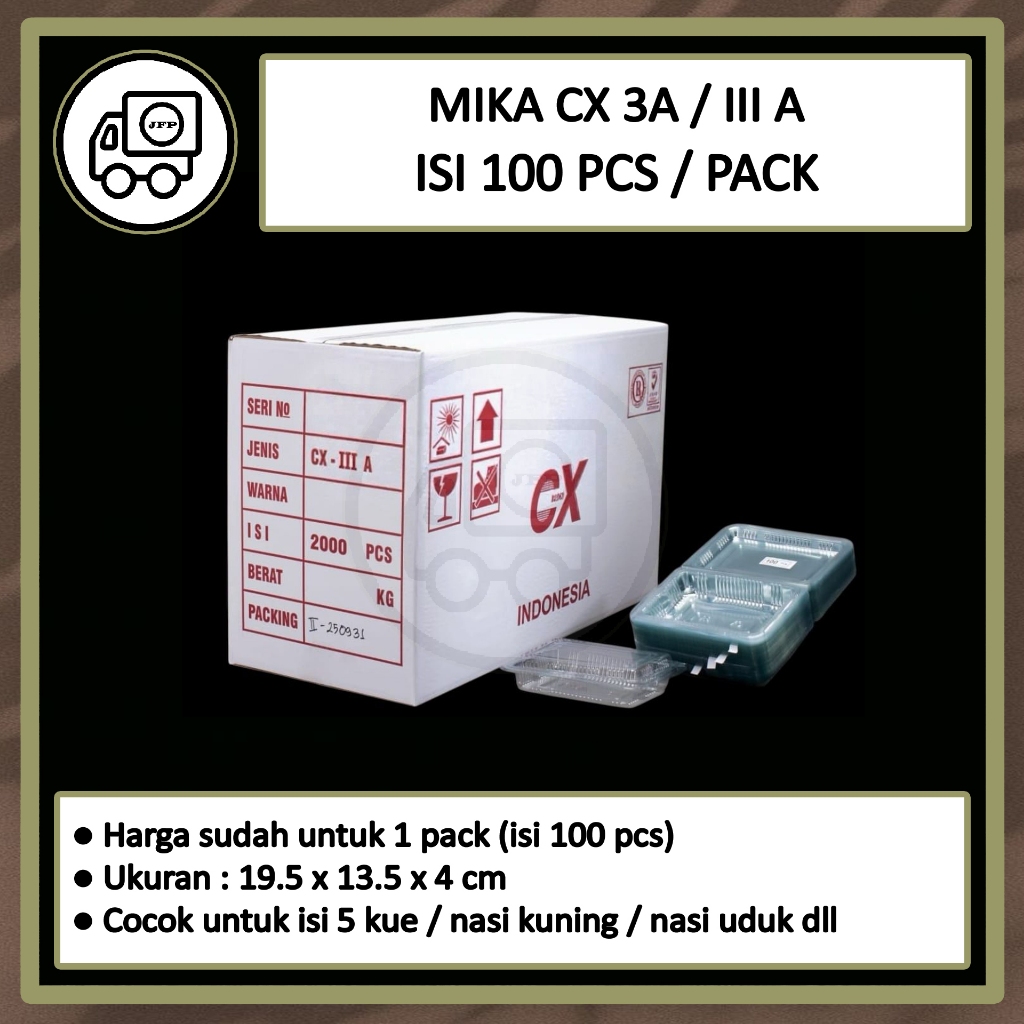 Mika Plastik CX 3A Kemasan Kue Tebal isi 100 pcs