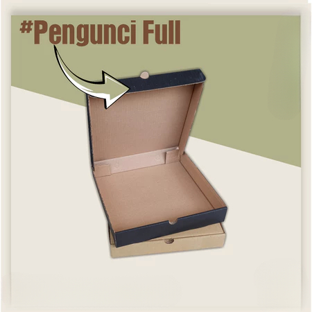 Box hampers Kotak Kue Dus Pizza Hitam Coklat 28x28x5 cm