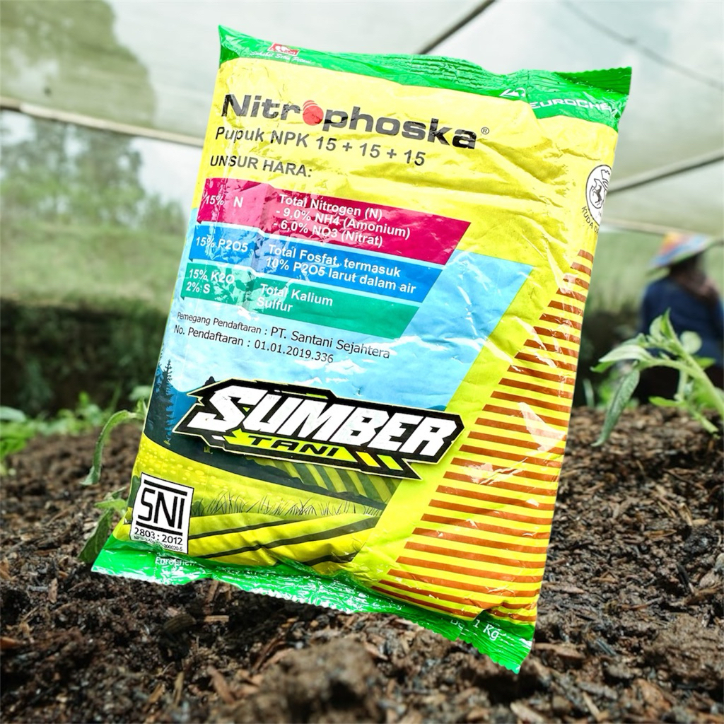 Pupuk NPK Santani Nitrophoska 15-15-15 BELGIA 1kg Daun Akar Buah