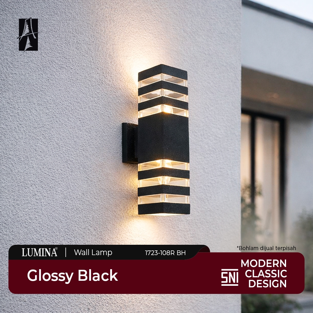Lumina - Lampu Dinding Outdoor Modern Minimalis  Wall Lamp Up Down Tahan Cuaca Dan Kokoh Type 1723-1
