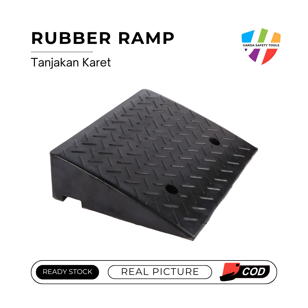Rubber Ramp Tanjakan Karet Mobil Motor Kursi Roda / Curb Ramp Ganjalan Ban Anti Slip Heavy Duty