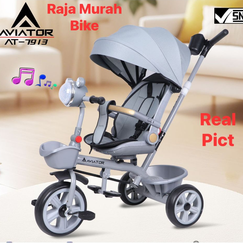 Sepeda  Anak Roda 3 Tiga Tricycle Aviator AT-7913 Sepeda Roda Tiga  Anak Aviator 7913