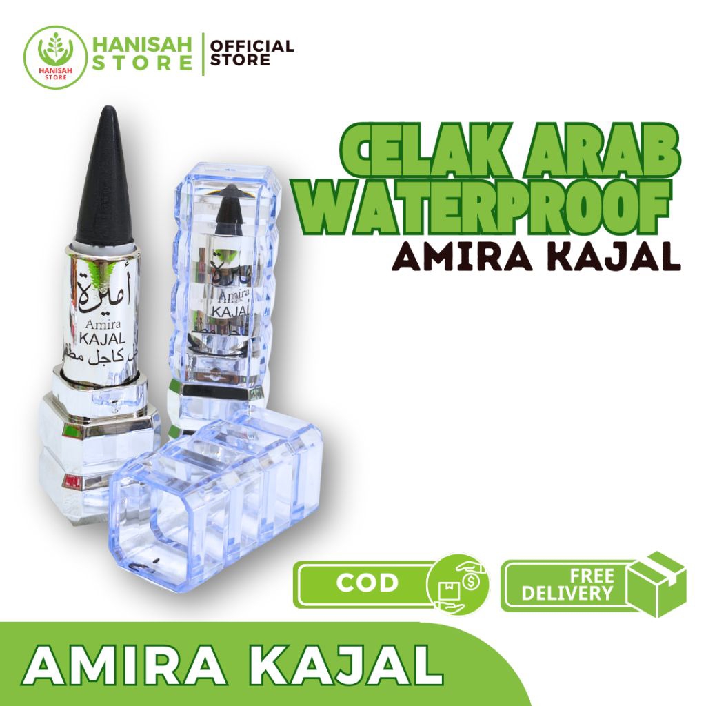 Celak Mata Amira Kajal Waterproof | Eyeliner Amira Kajal Tahan Air