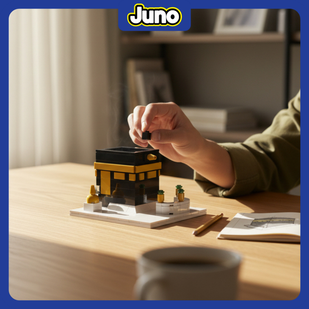 JUNO Mainan Balok Ka'Bah Seri Religi bricks miniatur Kaaba Mainan edukasi hampers hadiah lebaran