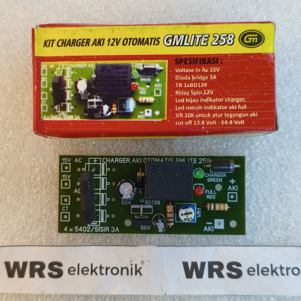 Kit charger aki 12v otomatis GMLITE 258