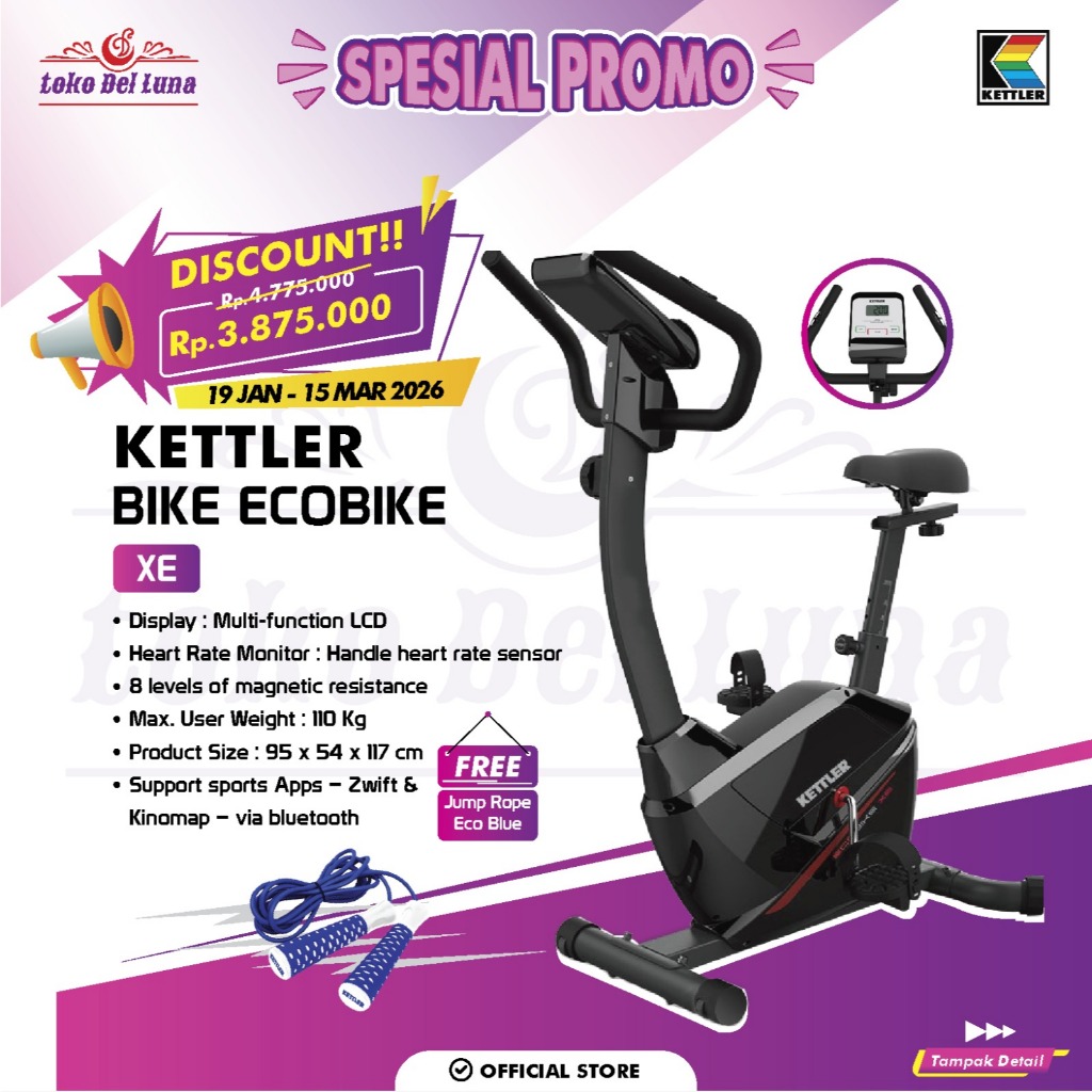 KETTLER Ecobike XE Sepeda Statis Magnetic Bike