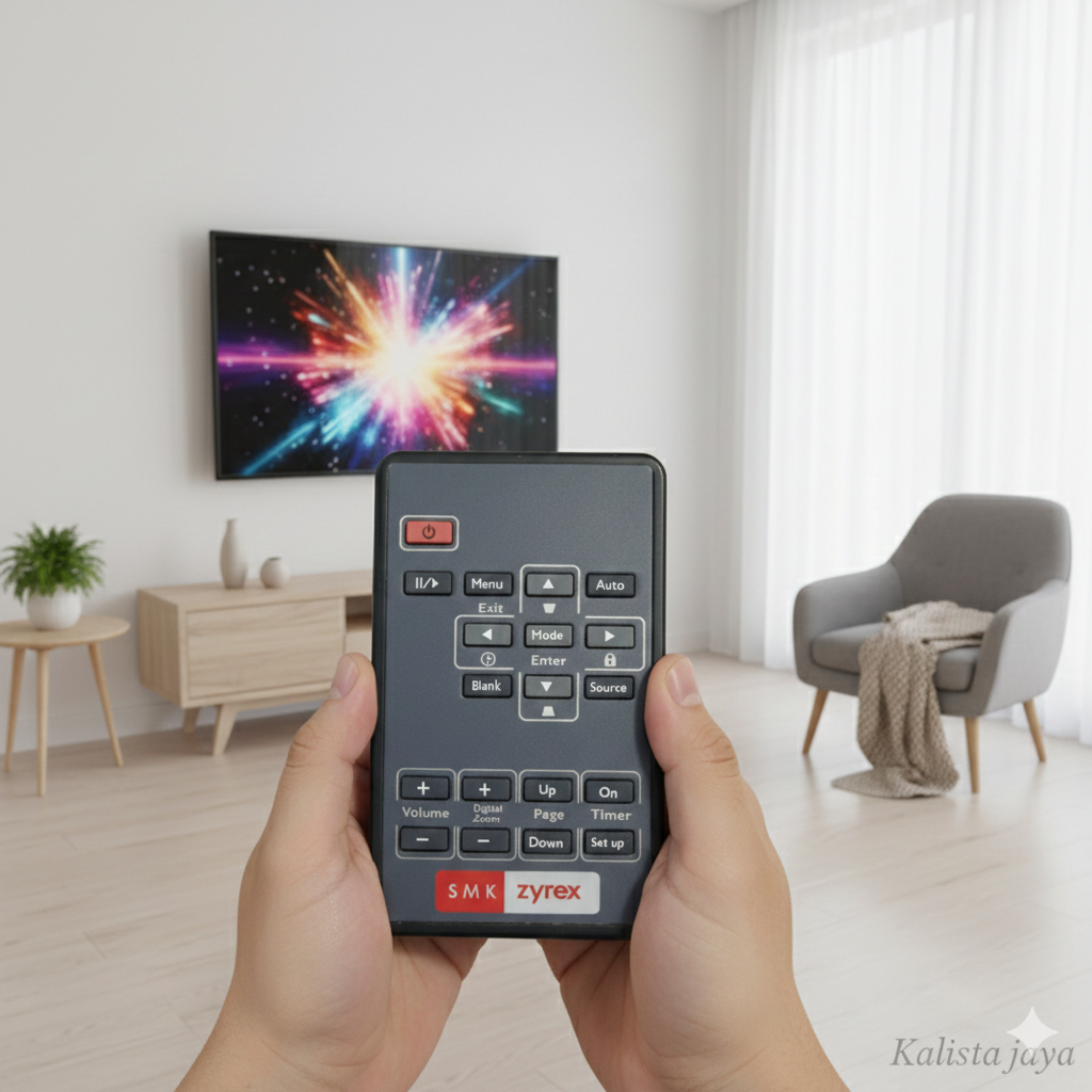 REMOTE REMOT PROJECTOR PROYEKTOR SMK ZYREX ORIGINAL ASLI