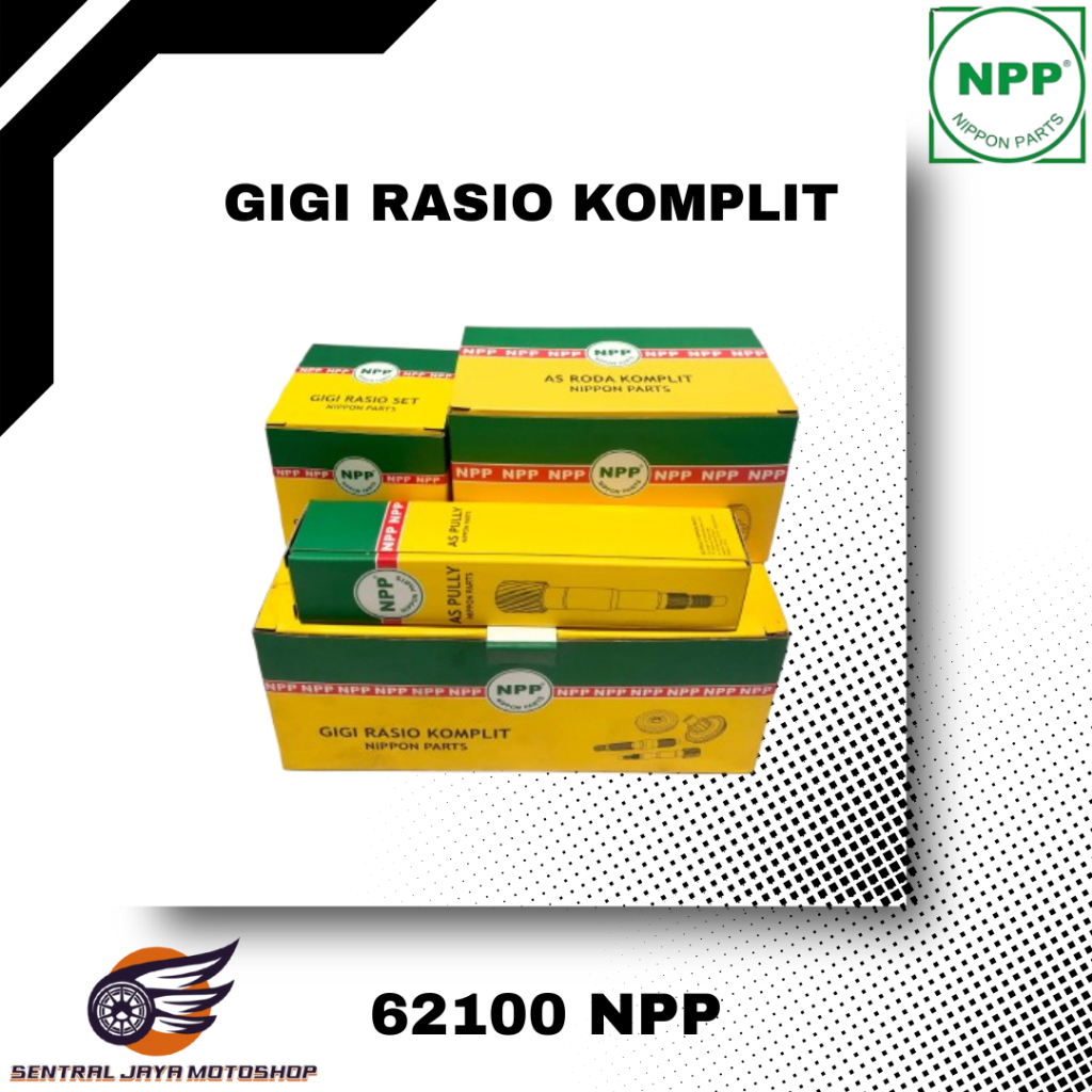 GIGI RASIO KOMPLIT 1 SET 62100 (BEAT, VARIO TECHNO 125 2012, SCOOPY ESP 2017) ORI