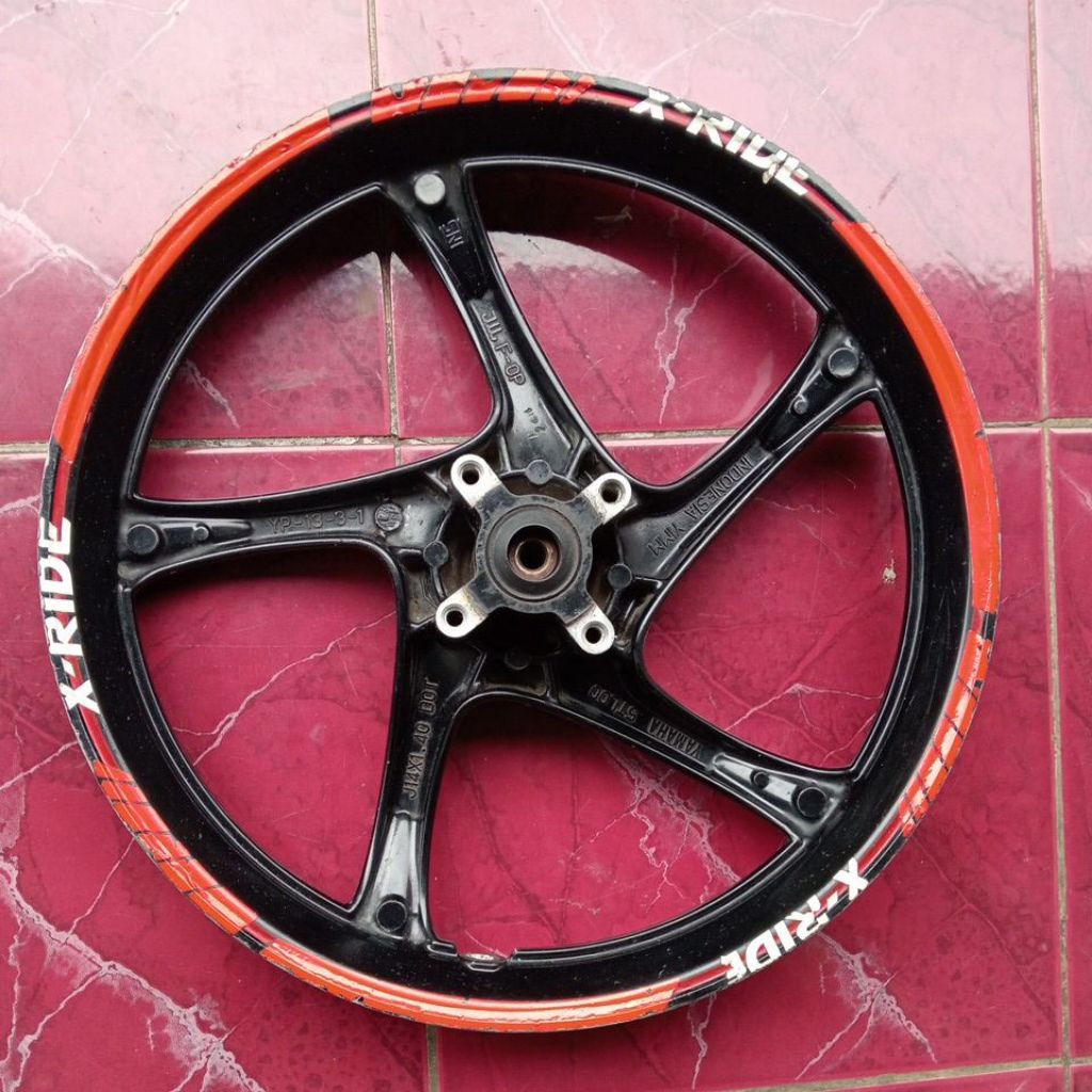 pelek pelk velg resing depan yamaha mio sporty mio smile mio soul karbu fino karbu x ride 115 bekas 
