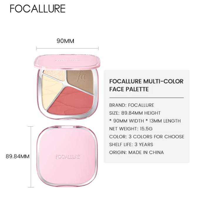 FOCALLURE MULTI COLOR FACE PALETTE 15.5GR