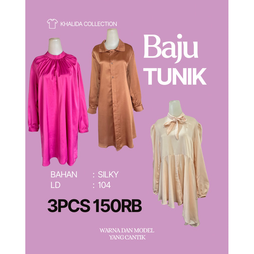 Baju Tunik Silky cantik All size