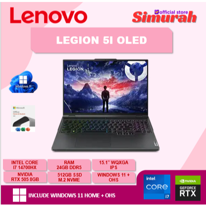 LENOVO LEGION 5I 15 OLED I7 14700HX RTX5050 8GB/ 24GB 512GB W11+OHS+M365B 15.1WQXGA 165HZ 24ZRGB 3Y+