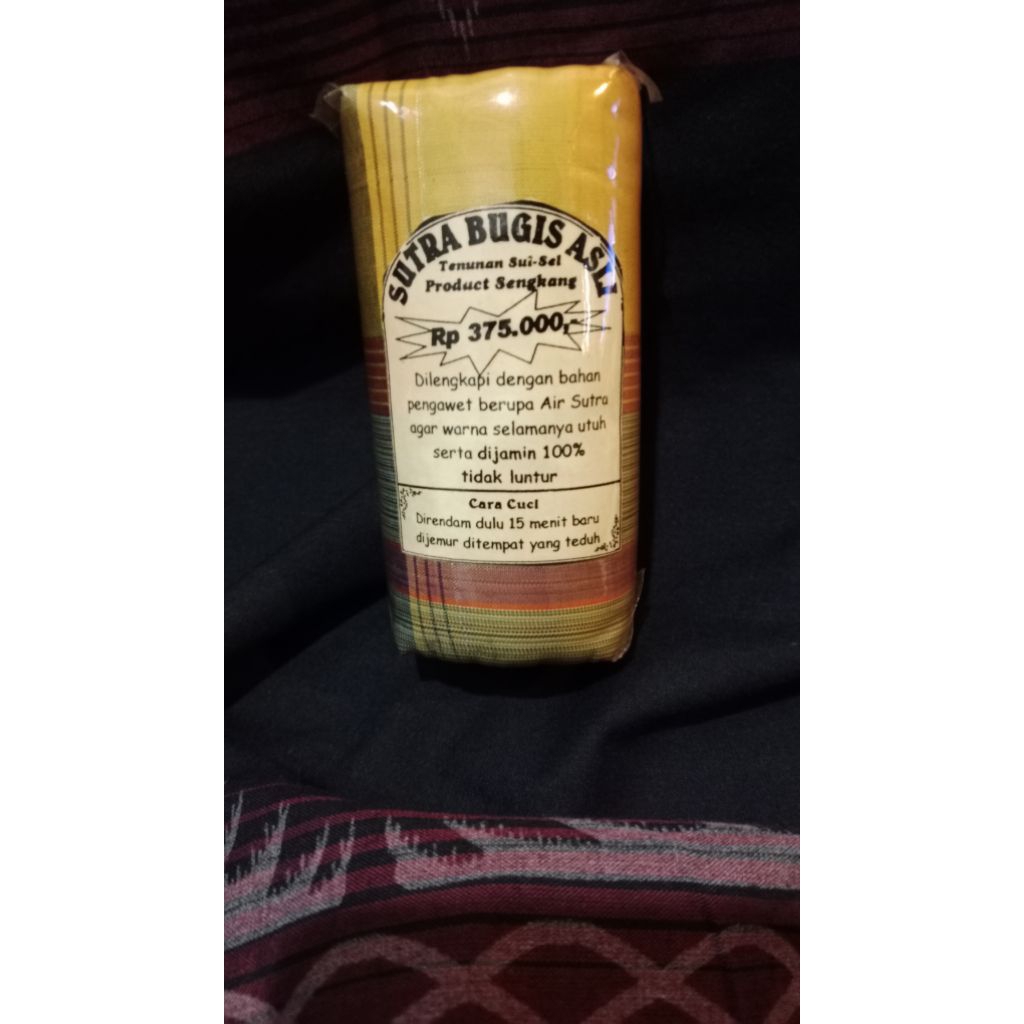 Sengkang kain sutra bugis asli