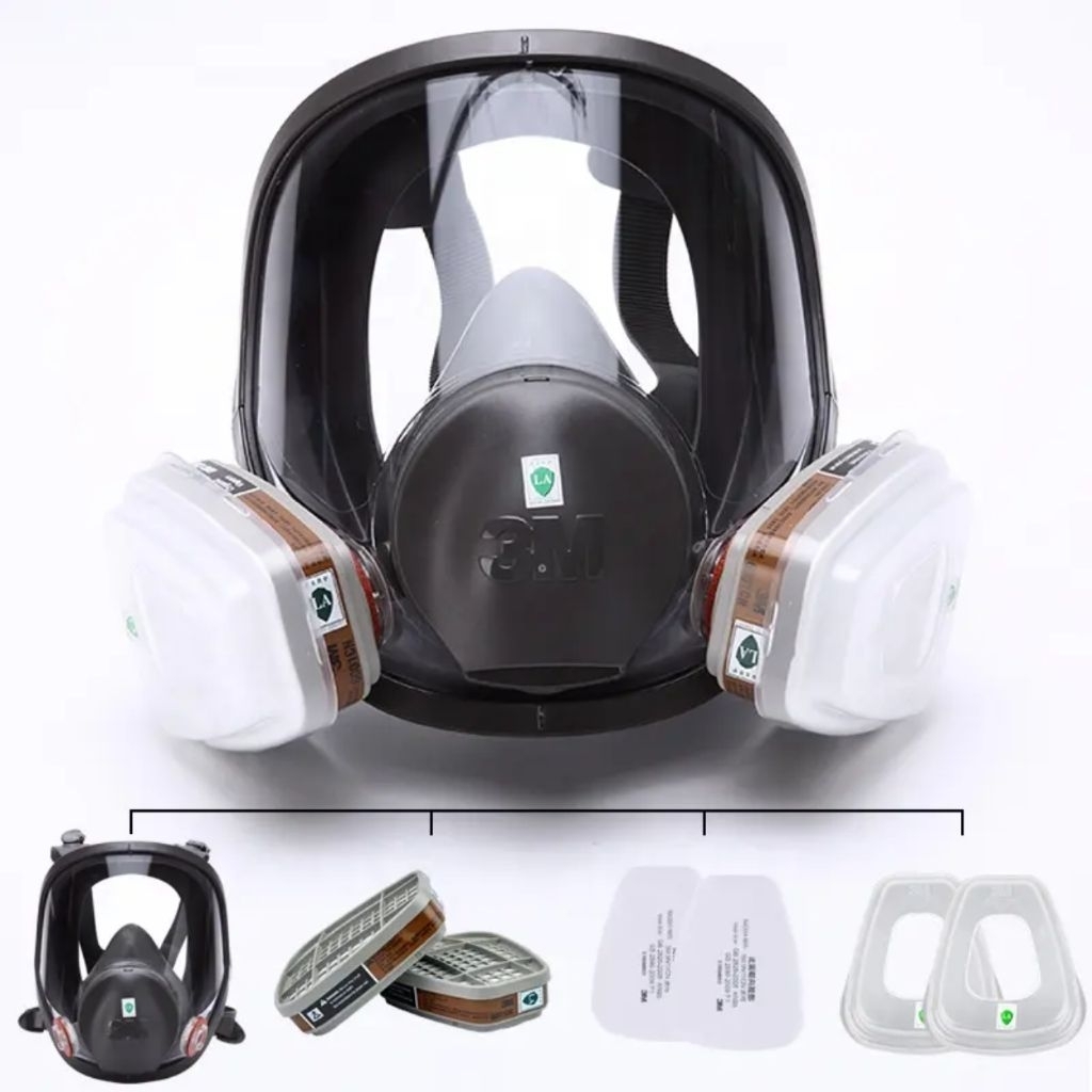 3M 6800 Masker Gas Respirator Fullface Mask + Catridge Filter
