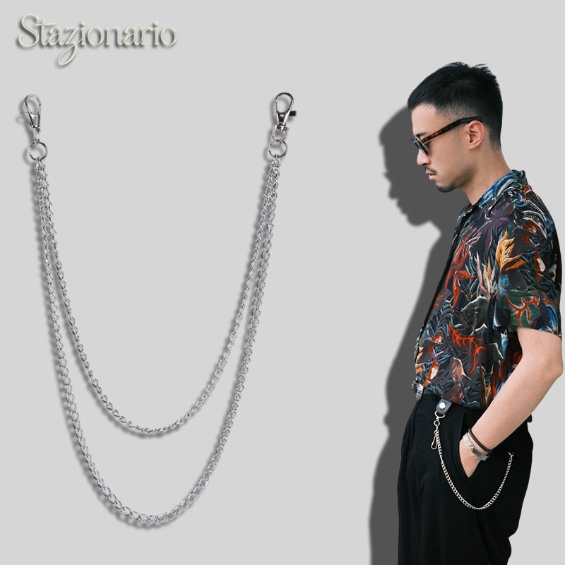 Basic Chain Belt Pants Rantai Celana Rantai Jeans Denim Rantai Dompet Retro Punk Hiphop