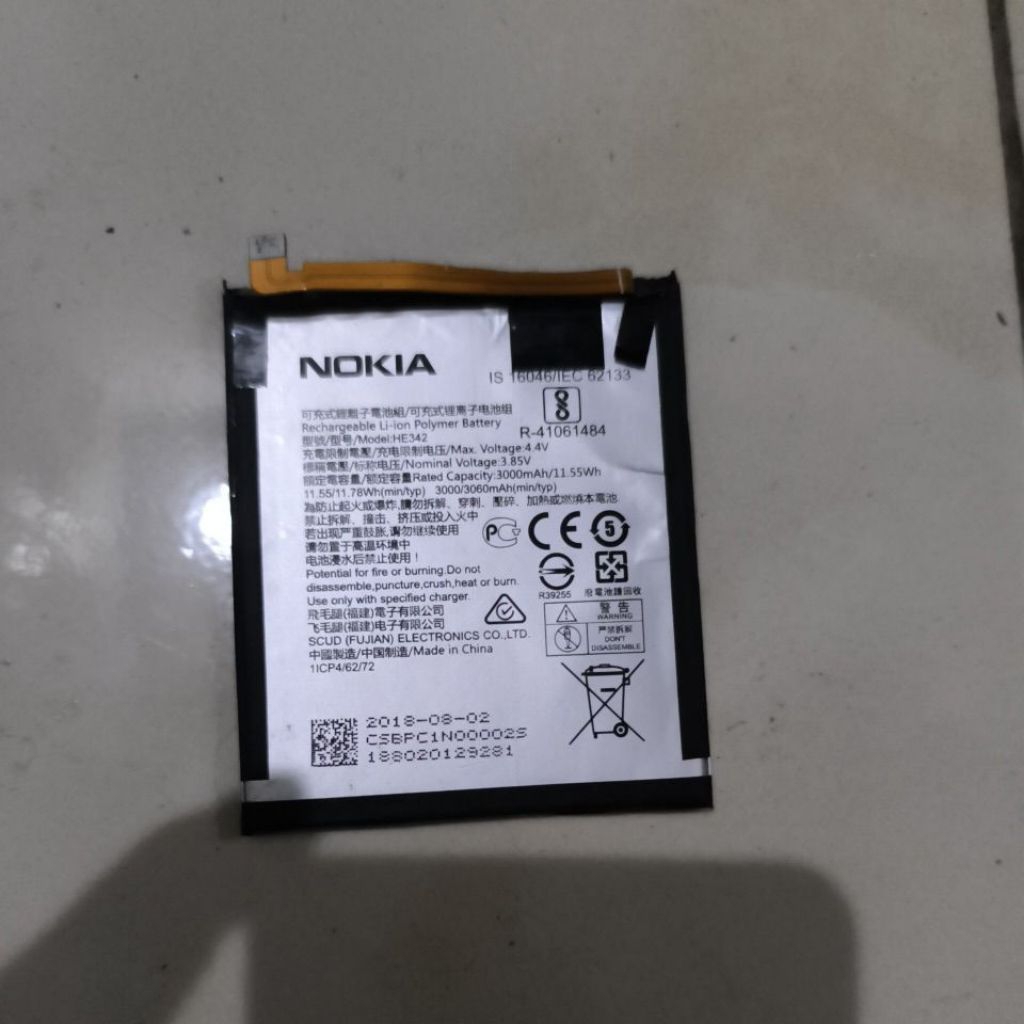 baterai nokia 6.1 plus ori