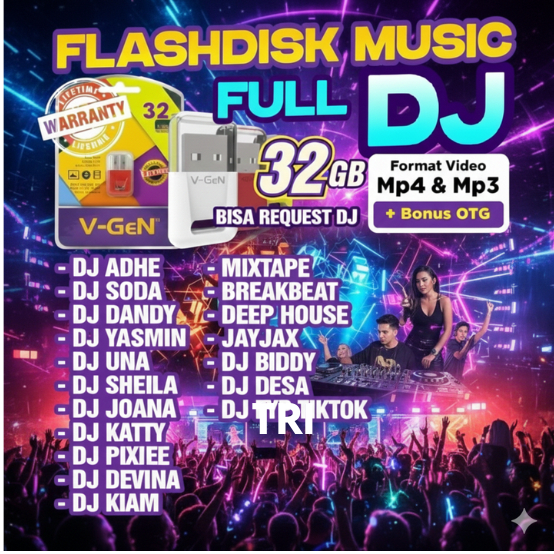 FLASHDISK LAGU DJ FULL 32GB - FLASHDISK MOBIL FULL LAGU