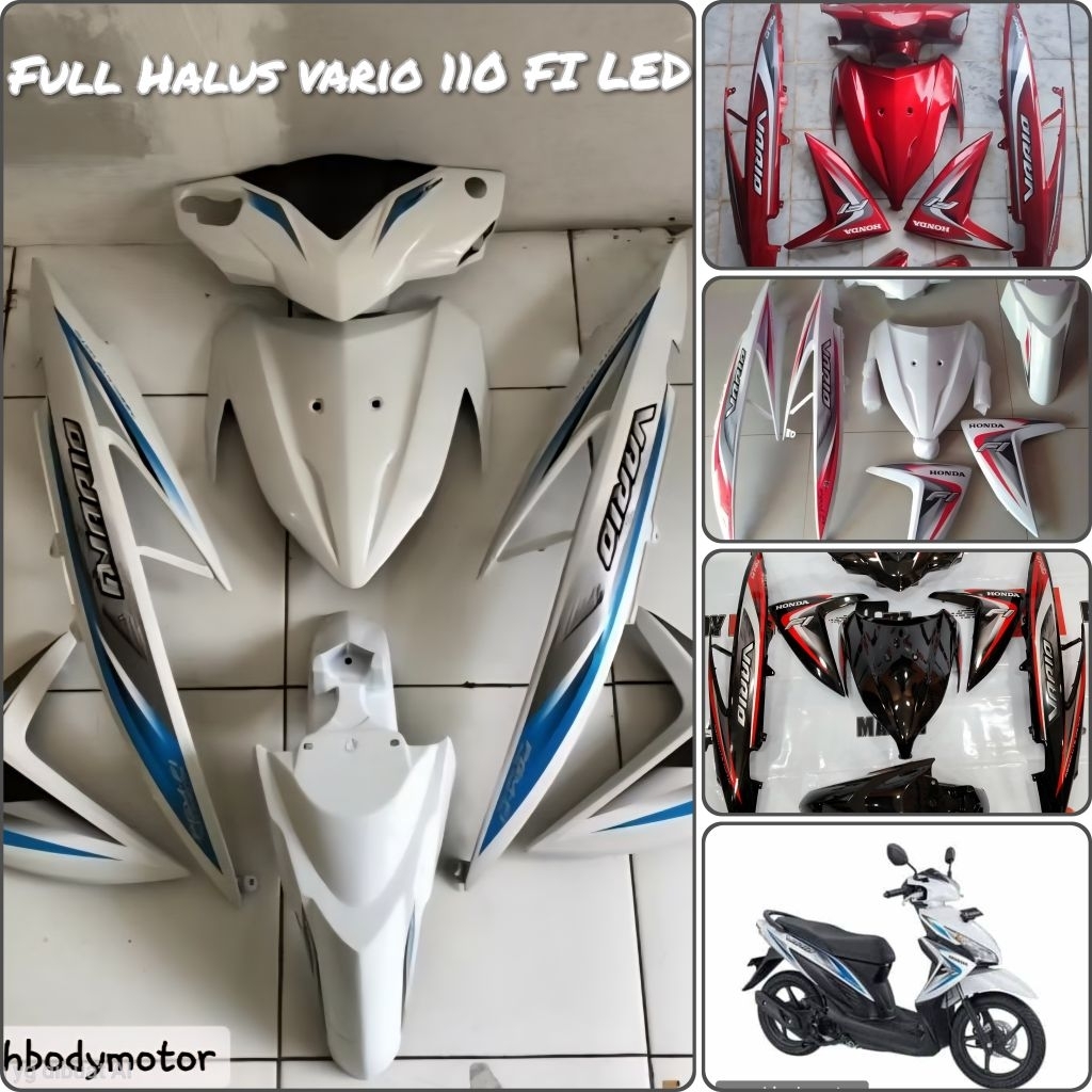 Honda Vario 110 LED FI Cover Full Body Halus Set Vario 110 FI LED (agnes) plus strping