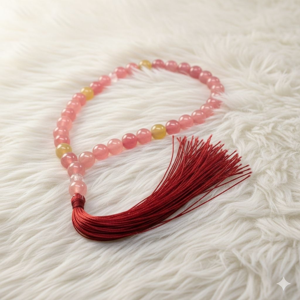 TASBIH BATU RUBY TANZANIA 33 BUTIR 8MM