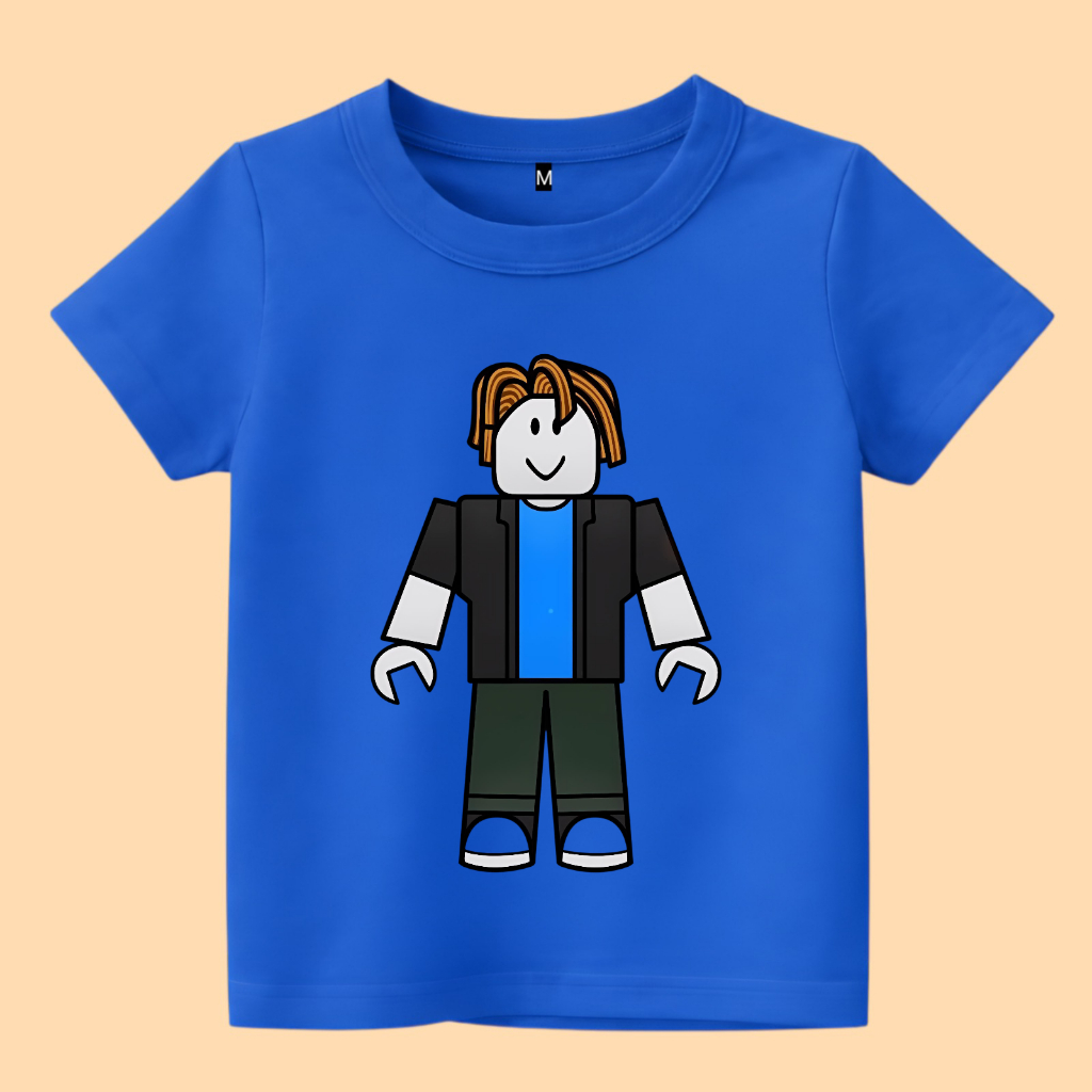 Baju kaos anak game roblox bacon