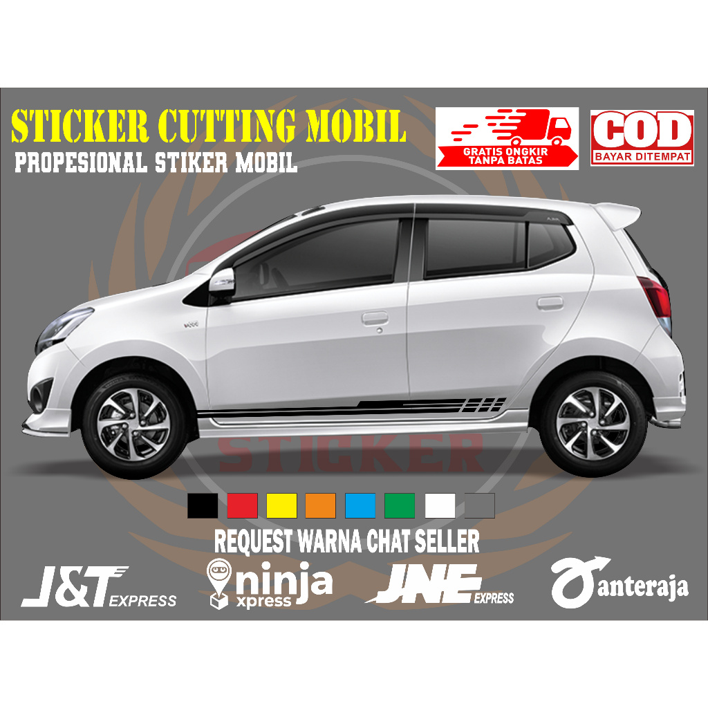 sticker mobil agya sticker mobil toyota agya stiker mobil agya keren sticker variasi body mobil