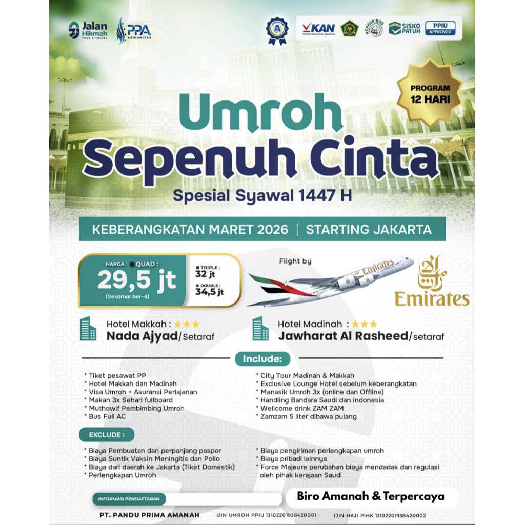 Umroh Hemat Paket DP Umroh Perjalanan Hikmah Umroh Itikaf Ramadhan Paket Exclusive Star Jakarta