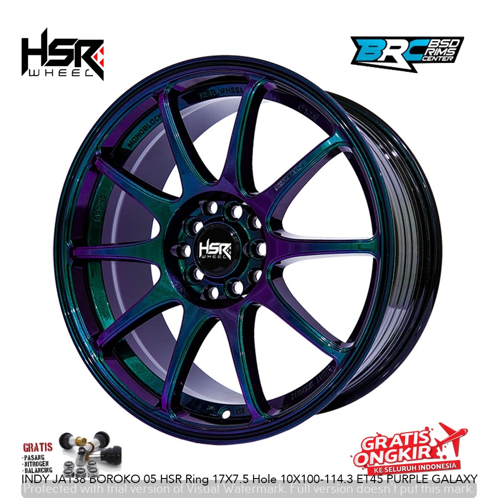 Velg mobil hsr wheel hsr indy ring 17 pnp hrv ertiga xl7 wrv brv new veloz dll