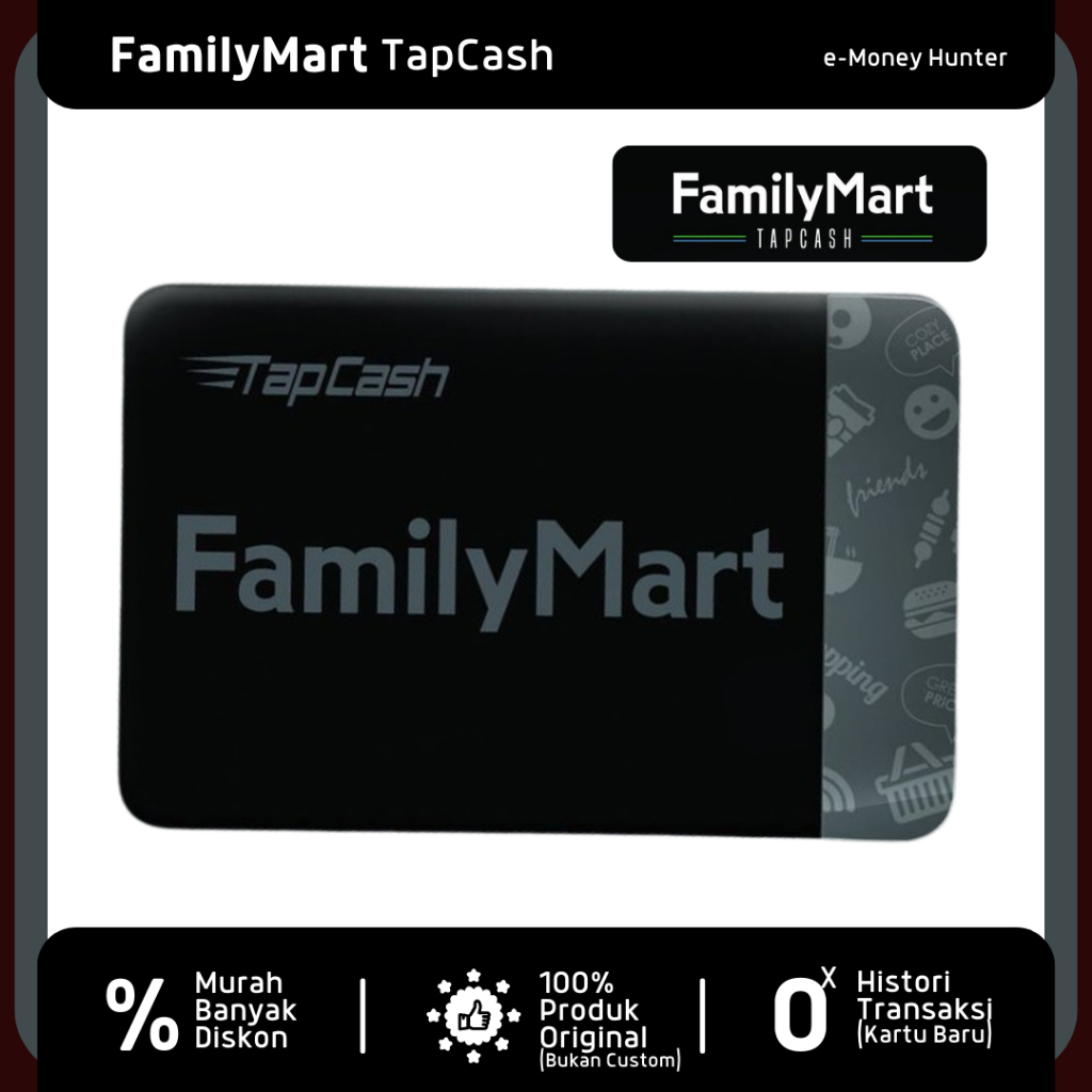 FAMILYMART TapCash Famima Black Card BNI Wondr Original Tap Cash NFC #AntiRibet