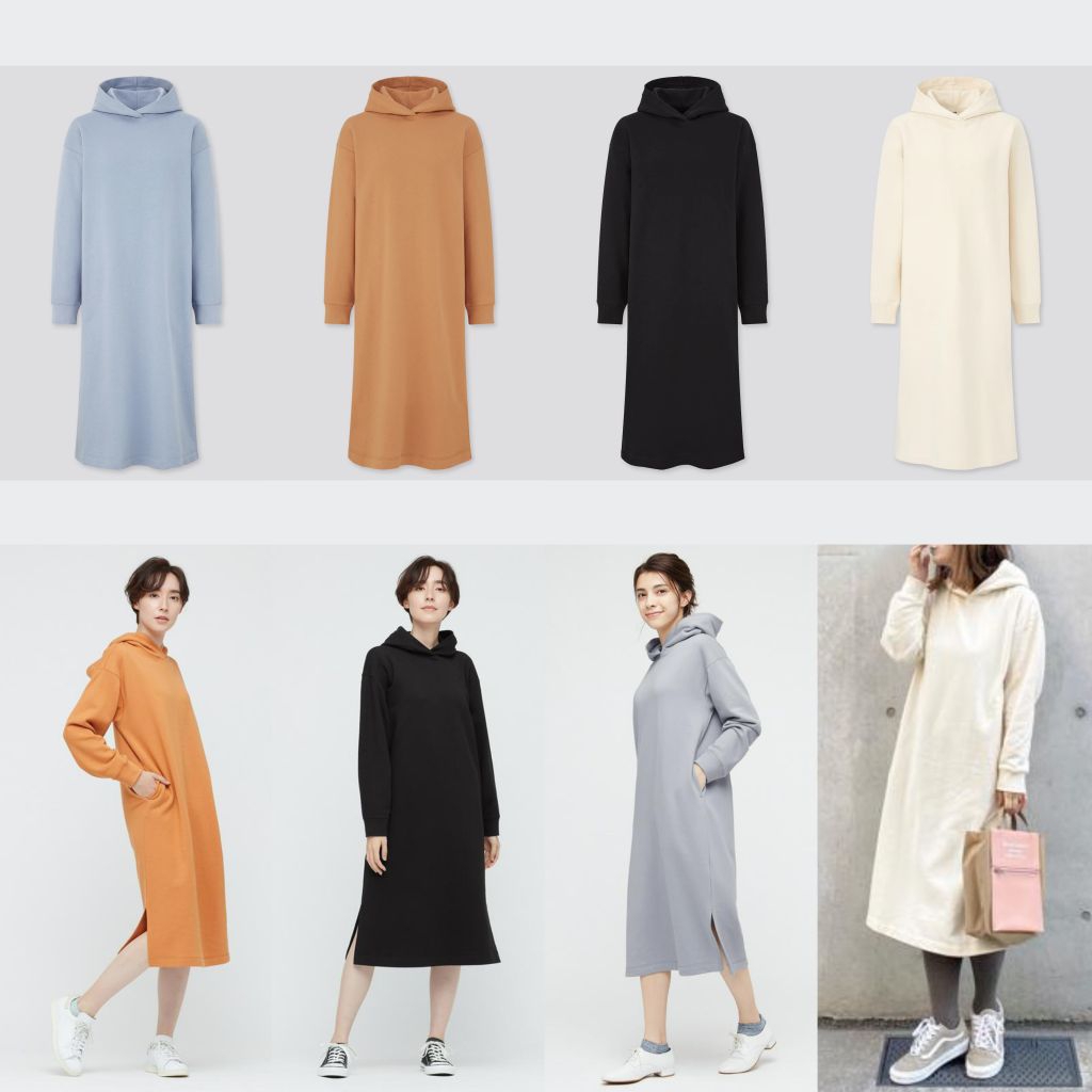 UNIQLO Sweat Hoodie Long Sleeve Dress (22-5)