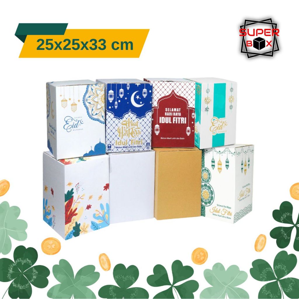 Box Parcel 25X25X32 (Kecil) Kardus/Parcel Kecil/Parcel/Parcell/Lebaran/Parcel lebaran/Idul Fitri/Fit