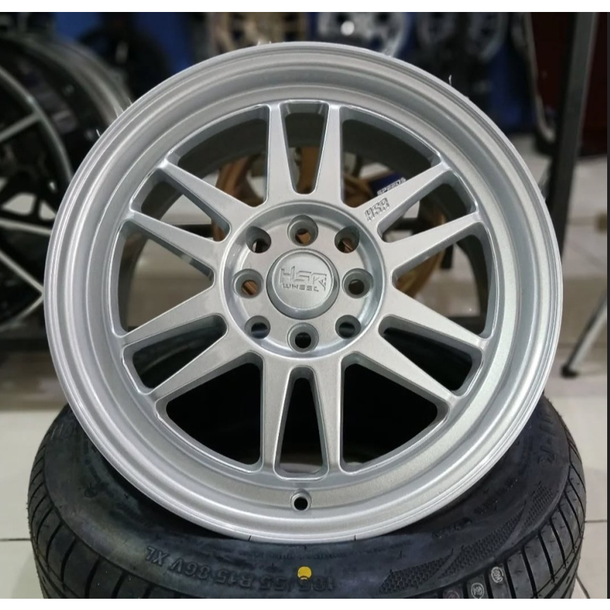 VELG MOBIL BOROKO BLY RPF 1 HSR RING 15 H4X100 H4X114,3 SILVER R15 BRIO KARIMUN JAZZ AVANZA XENIA DL