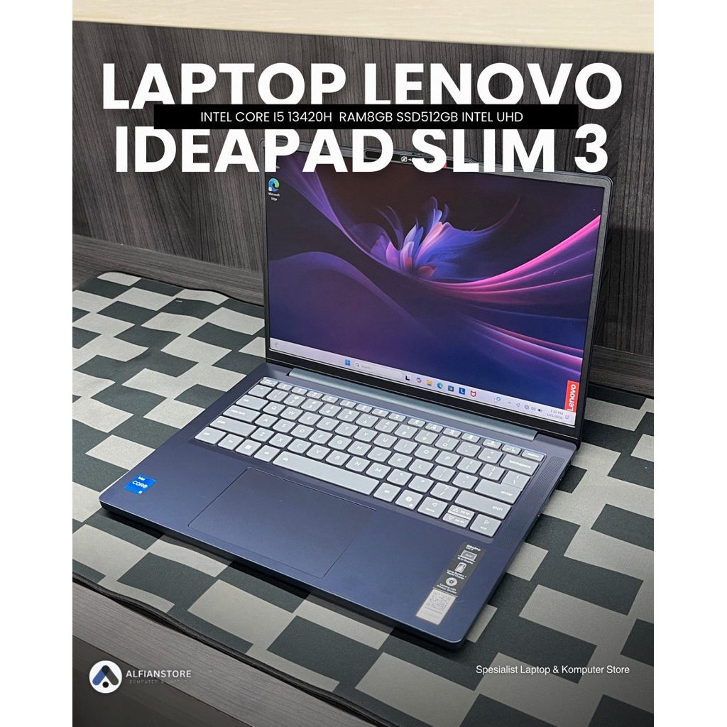 LAPTOP LENOVO IDEAPAD SLIM 3 INTEL CORE I5 13420H RAM8GB SSD512GB