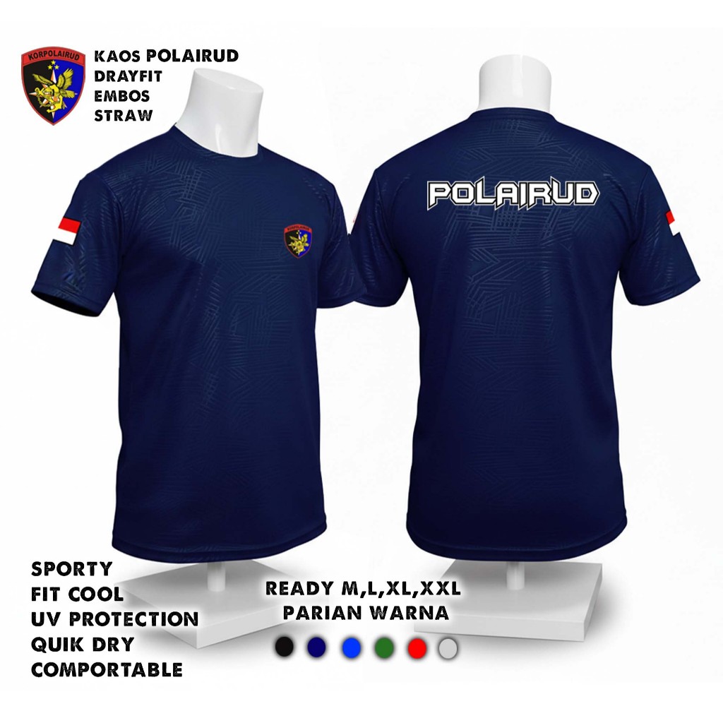 Kaos Polairud - Kaos Jersey Polairud - Kaos DryFit Polairud - DRAYFIT EMBOS