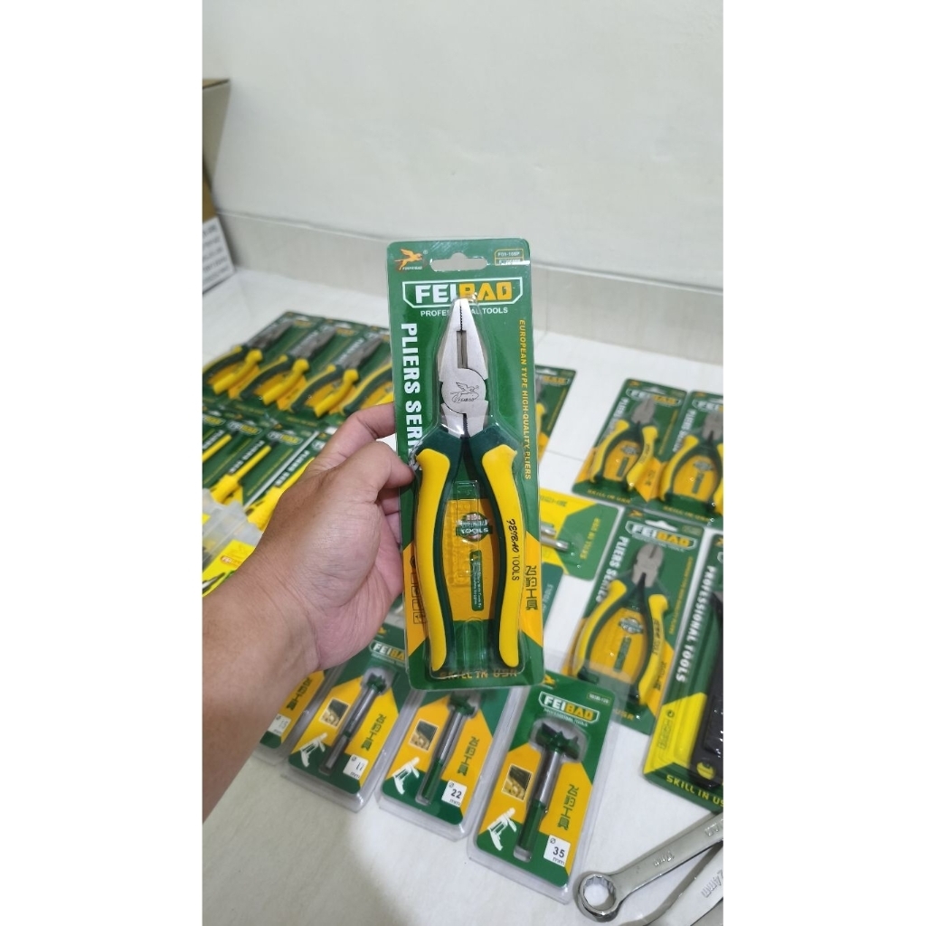 Feibao Tang kombinasi 8 Inch 200mm - Baja Tahan Karat, Ergonomis, Tahan Lama - Tang serbaguna